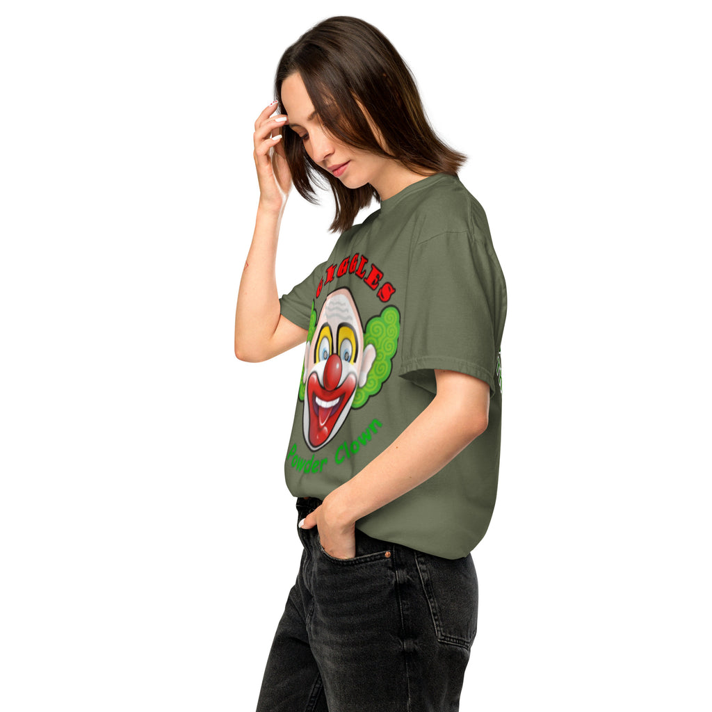 Side-profile layout of the heavy cotton Military Green Terrain Tee, showcasing the premium broken-in fabric texture.